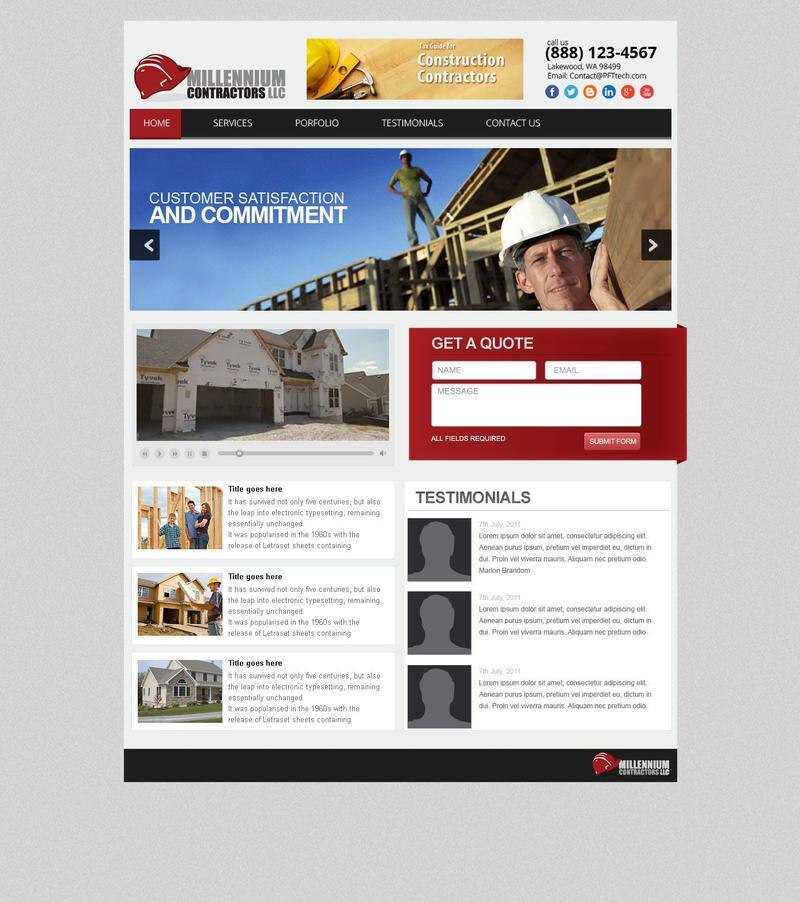 Millennium Contractors website